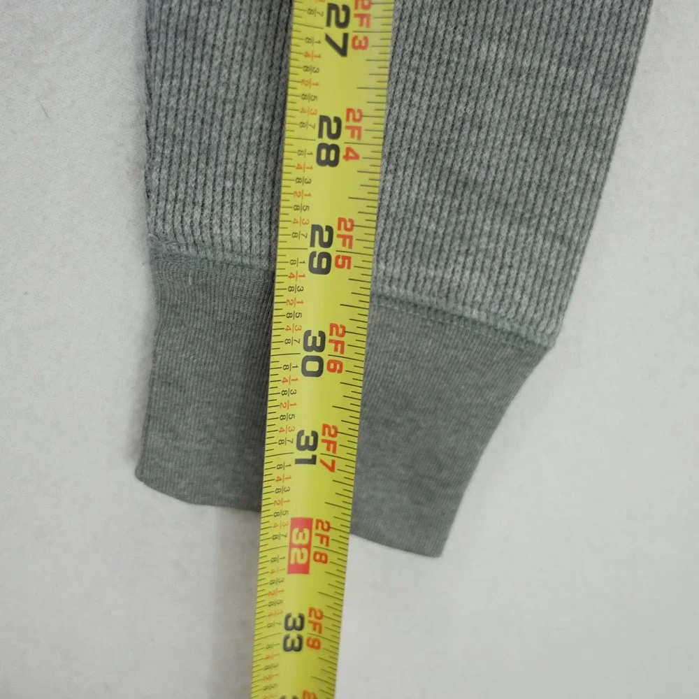 Banana Republic Mens Gray Waffle Knit Henley Shirt Long Sleeve 782352-00-1 M